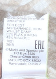 Womens UK Size 18 Marks and Spencer Beige Wrap Blouse