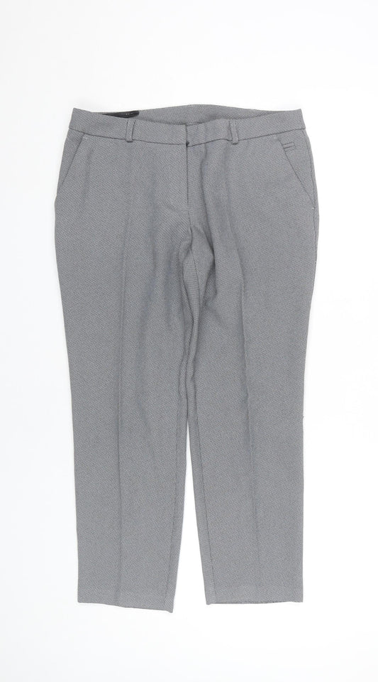 Womens UK Size 10 Dorothy Perkins Regular Fit Dress Pants Grey Trousers