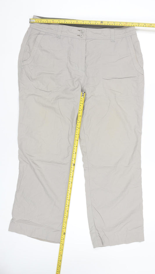 Rohan Women's Beige Size 14 Straight Leg Travel Trousers