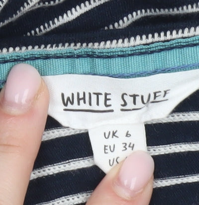 Womens UK Size 6 White Stuff Blue Basic T-Shirt