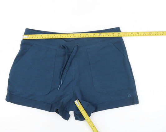 Marks and Spencer Womens Blue Size 10 Sweat Shorts Comfort Pockets