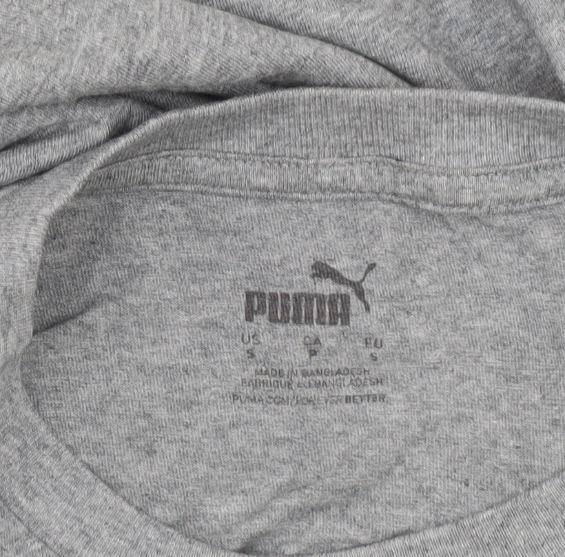 Additional view of Puma Men's Grey Small Sportswear Logo Short Sleeve T-Shirt