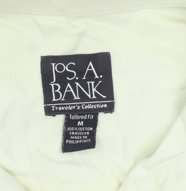Jos. A. Bank Men's Green Slim Fit Long Sleeve Cotton Shirt M