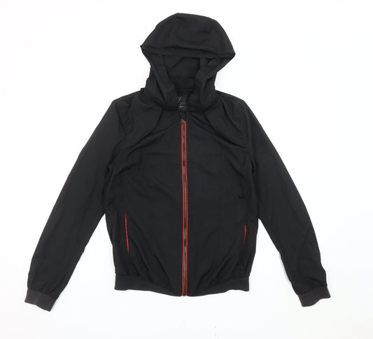 Womens UK Size 8 Zara Black Windbreaker Coat