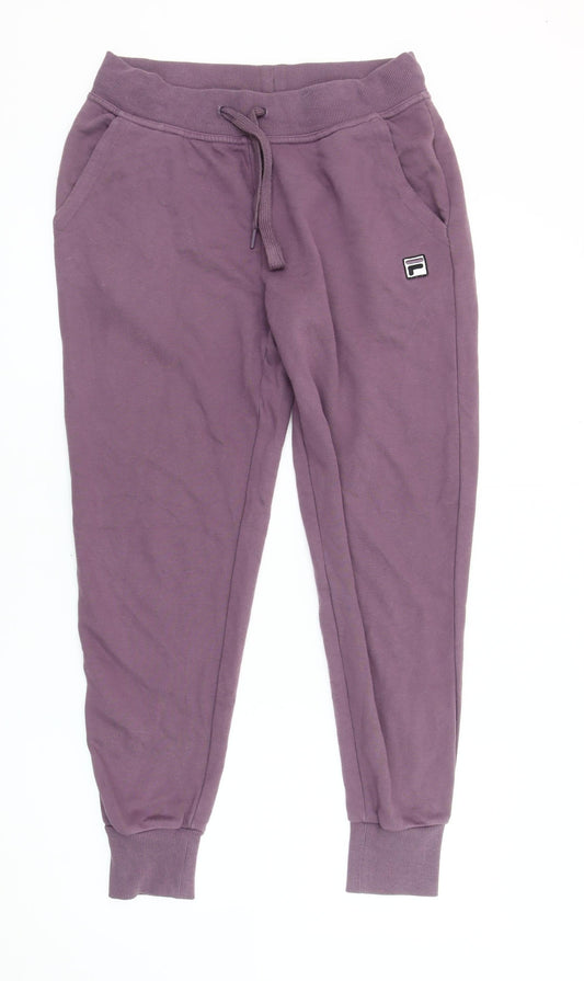 Womens UK Size S FILA Regular Fit Jogger Purple Trousers