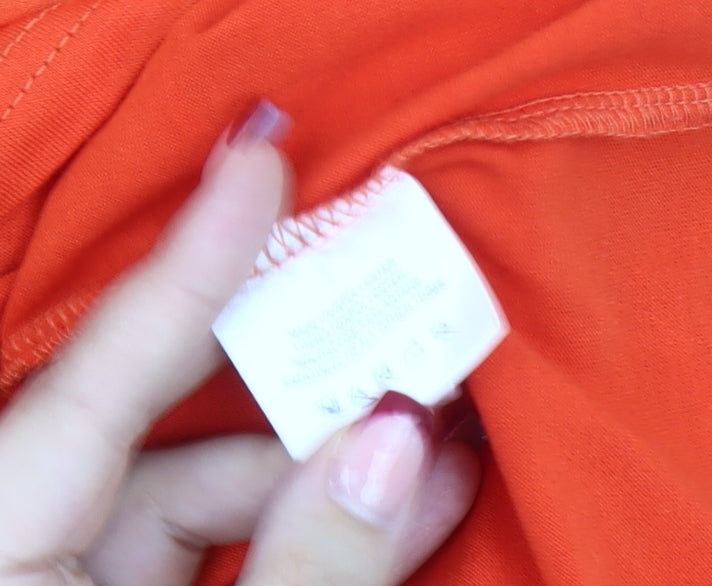 Womens UK Size 12 Klass Orange Tunic Blouse