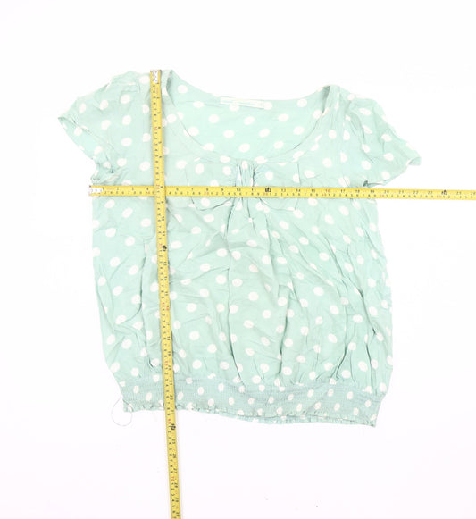 Womens UK Size 12 NEXT Green Tunic Blouse
