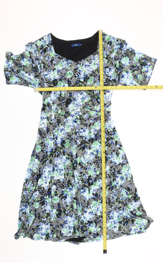 Cotton Traders Women’s Multicoloured Floral A-Line Dress Size 18