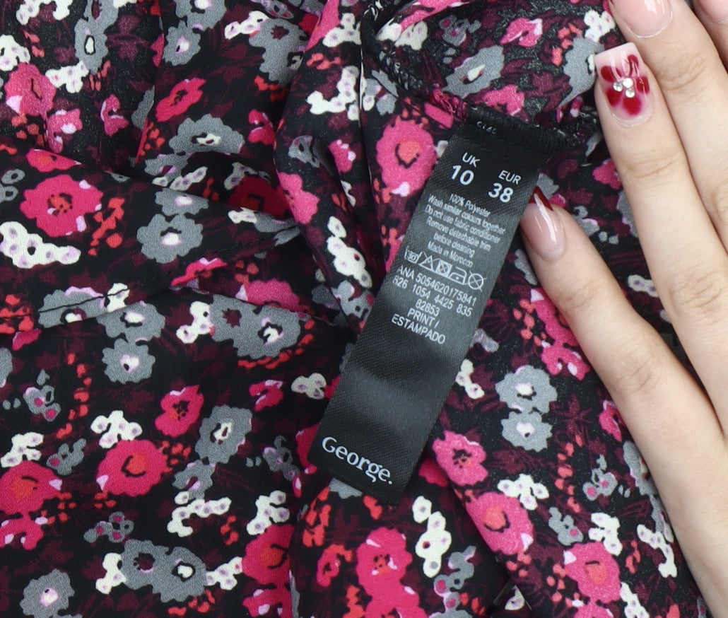 George Women’s Multicoloured Floral Cold Shoulder Blouse UK 10