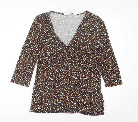 Womens UK Size M Mamalicious Multicoloured Wrap Blouse