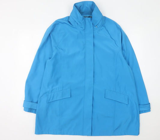 Womens UK Size 14 TIGI Blue Rain Coat