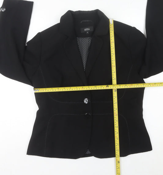 Marks and Spencer Women Black Size 14 Blazer Jacket Smart Workwear