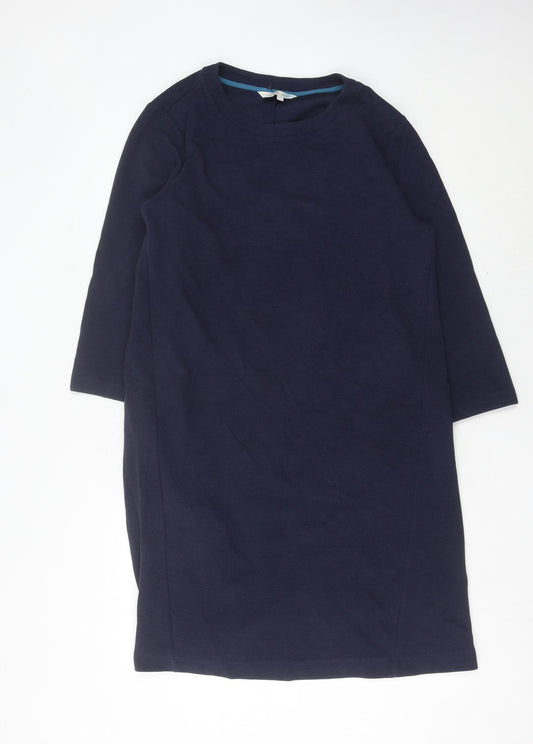 Additional front view of Boden Women’s Blue Shift Dress, size UK 10, Knee Length 3/4 Sleeve