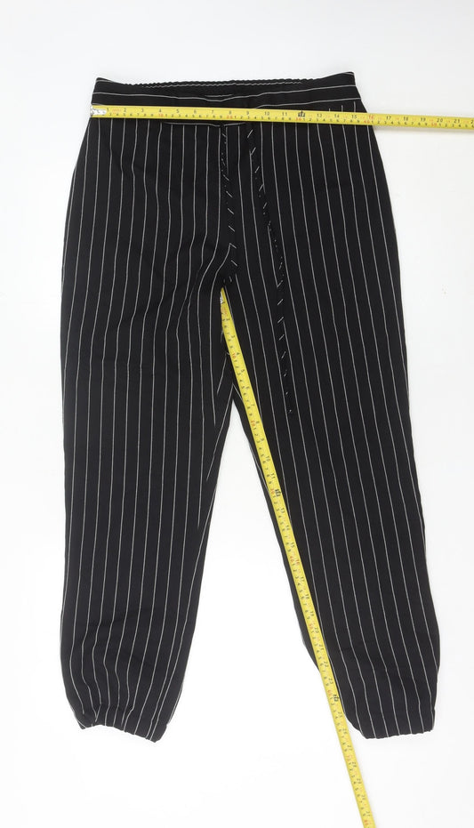 Womens UK Size 10 ASOS Regular Fit Jogger Black Trousers