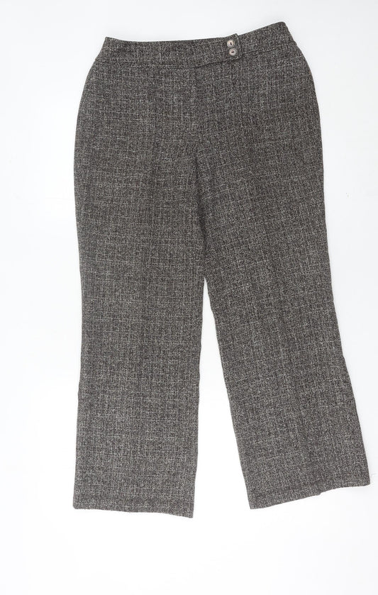 Womens UK Size 10 Debenhams Regular Fit Dress Pants Grey Trousers