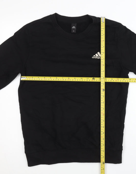Adidas Unisex Adults Black Pullover Sweatshirt M Logo Sportswear