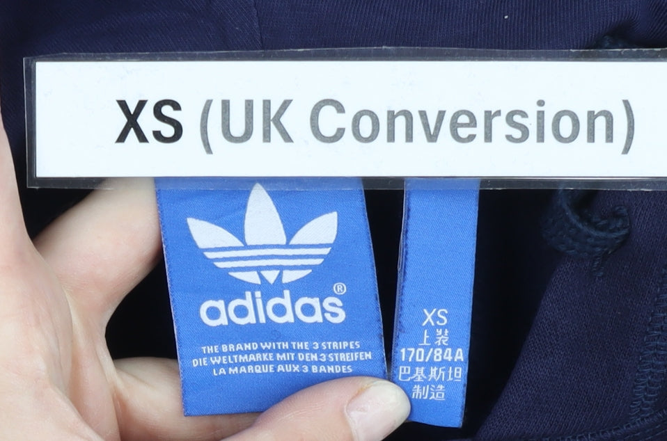 Mens UK Size XS adidas Blue Pullover Hoodie