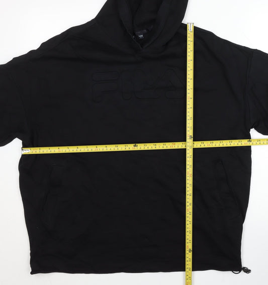 Mens UK Size XS FILA Black Pullover Hoodie