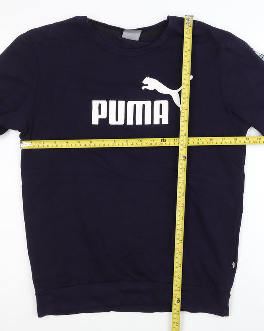 Mens UK Size S PUMA Blue Pullover Sweatshirt