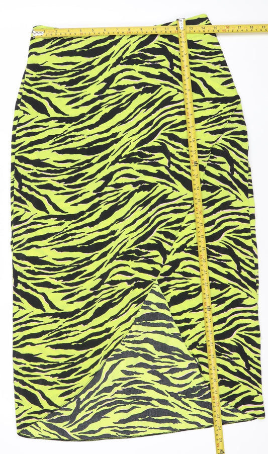 Miss Selfridge Women’s Multicoloured Animal Print Skirt UK 12