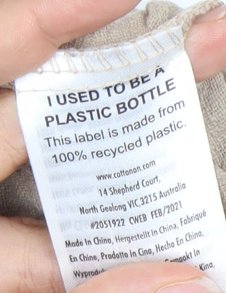 Cotton On Women’s Beige Summer Linen Swing Dress Size S Sleeveless