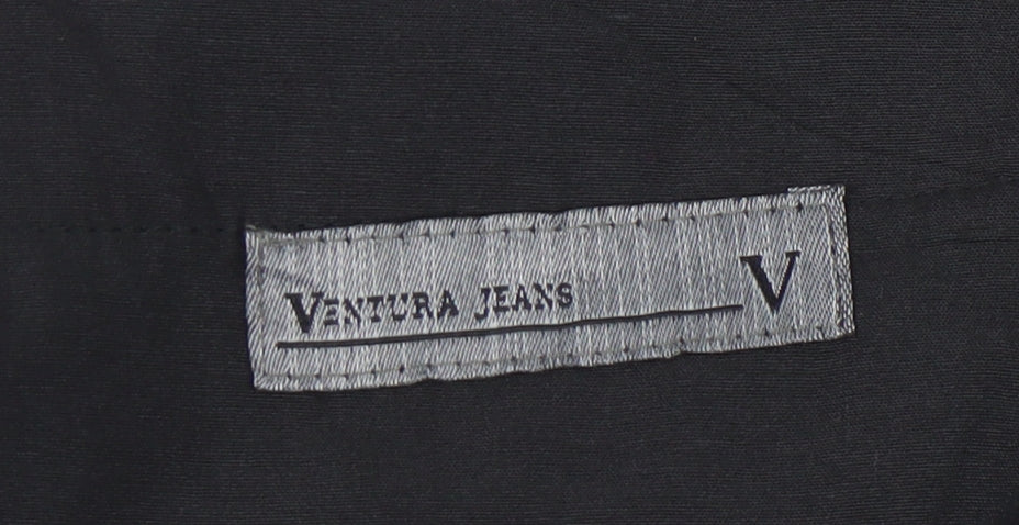 Ventura Jeans Womens Black 30in Waist Straight Leg Casual Trousers