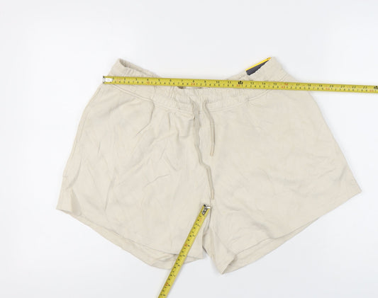 Marks and Spencer Women’s Beige Size 16 Regular Fit Casual Shorts