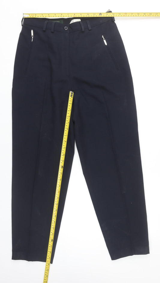 C&A Womens Blue Size 14 High Rise Tapered Trousers Workwear