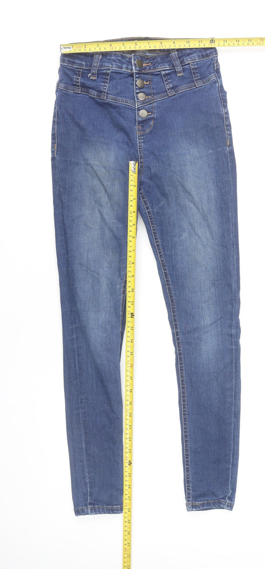 Very Womens Blue High Rise Skinny Jeans Size 10 Slim Fit Stretch