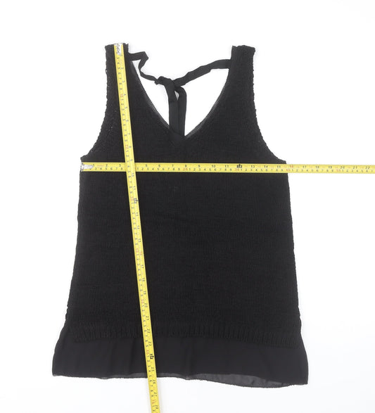 Womens UK Size S NEXT Black Basic Tank