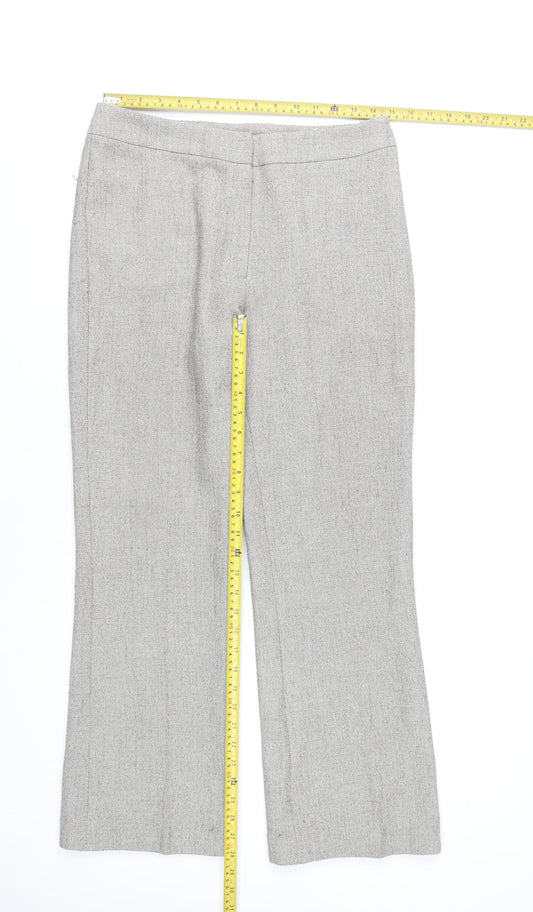 Womens UK Size 12 AMARANTO Regular Fit Dress Pants Grey Trousers
