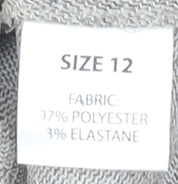 Womens UK Size 12 AMARANTO Regular Fit Dress Pants Grey Trousers