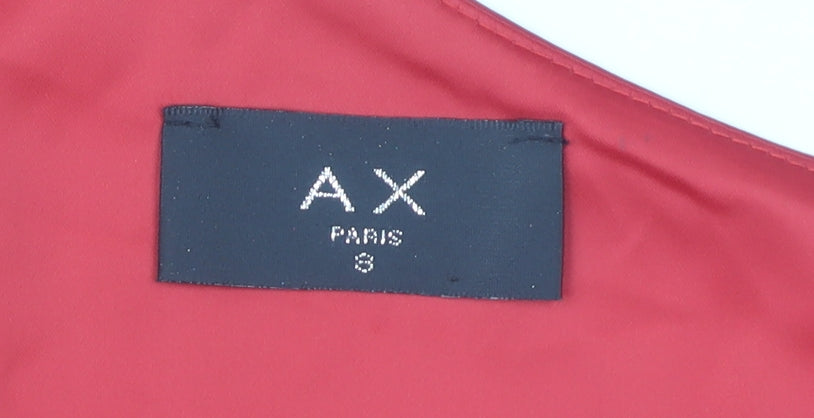AX Paris Women Red Size 8 One Shoulder Bodycon Party Dress