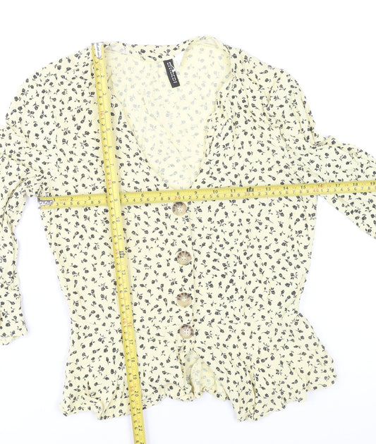Womens UK Size 8 H&M Beige Tunic Blouse