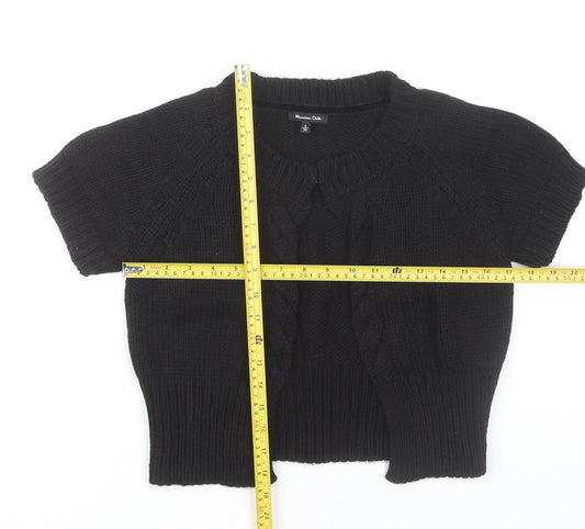 Womens UK Size S Massimo Dutti Black Cardigan Jumper