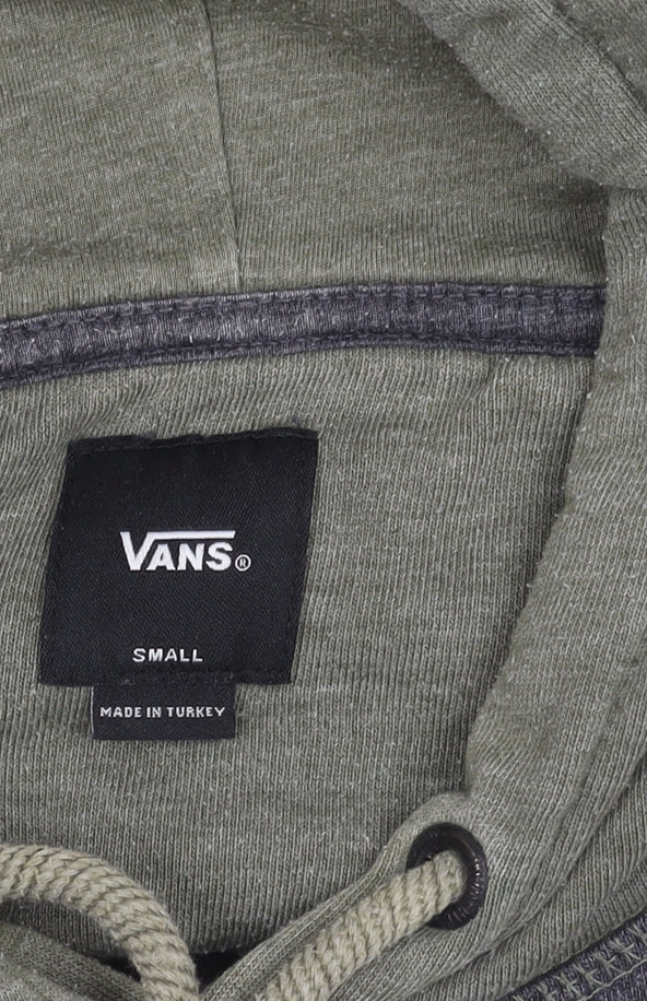 Vans Men’s Green Grey Pullover Hoodie Small Authentic 66 Logo