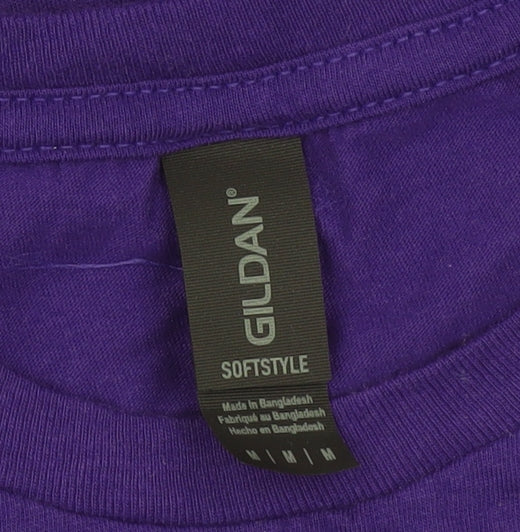 Mens UK Size M Gildan Purple T-Shirt