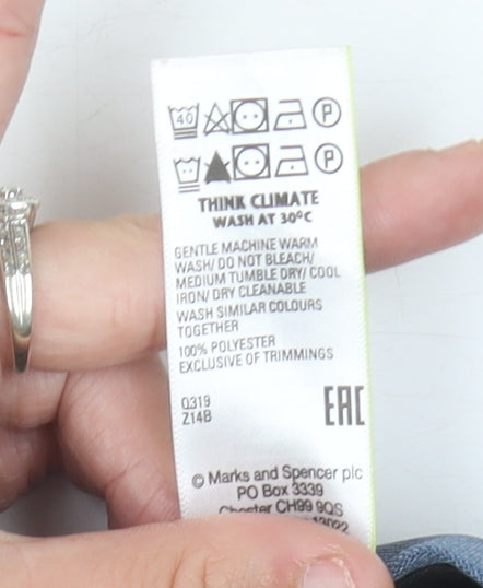 Marks and Spencer Men’s Blue 30W 33L Regular Fit Dress Trousers