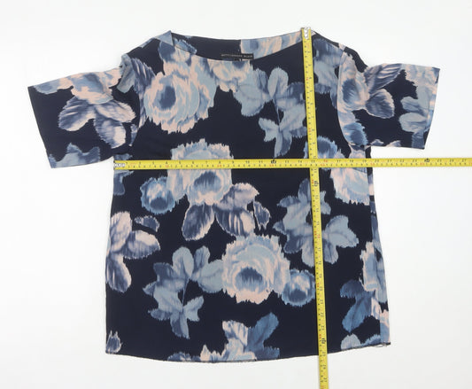 Betty Jackson Black Womens Floral Blouse Size 12 Multicoloured
