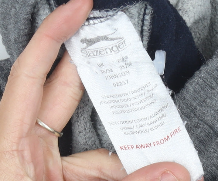 Slazenger Men’s Grey Sweatpants L Sports Joggers Casual