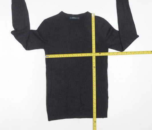 Womens UK Size 8 Zara Black Pullover Jumper