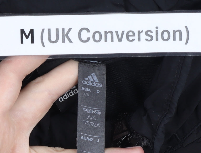 Adidas Men’s Black Grey Colourblock Track Jacket Size M Full Zip