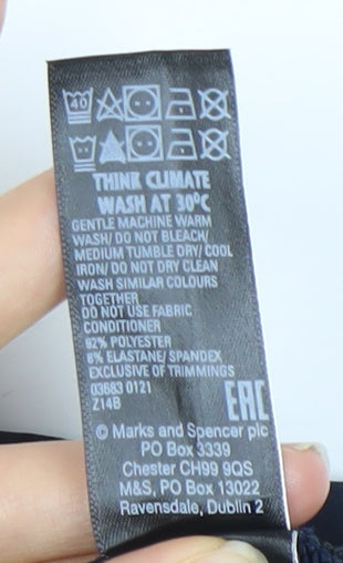 Marks and Spencer Womens Navy Blue Size 8 Jogger Trousers Polyester