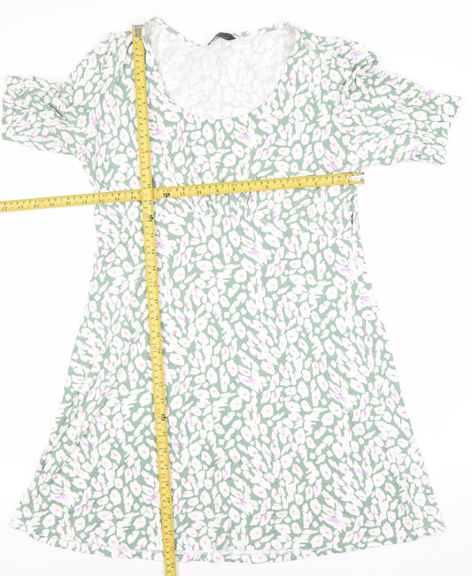 Marks and Spencer Women’s Green Floral A-Line Dress Size 12