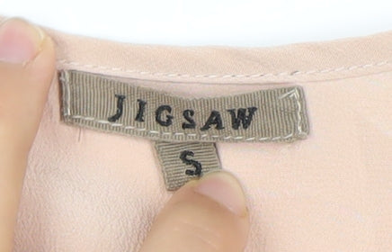 Womens UK Size S Jigsaw Beige Basic Blouse