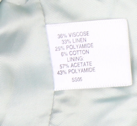 Womens UK Size 10 Minosa Petites Green Suit Jacket