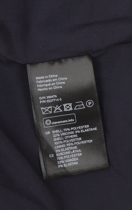 H&M Womens Black Slim Fit Blazer Jacket Size 4 Workwear Business