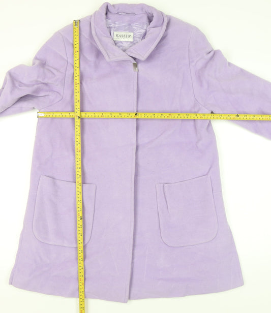 Basler Womens Purple Wool Blend Overcoat Size 14