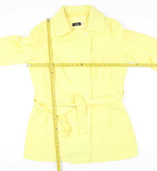 Womens UK Size 16 David Barry Yellow Trench Coat