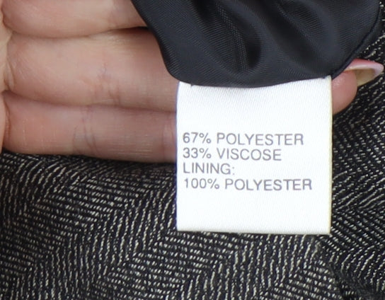 Select Women Grey Herringbone Suit Jacket Size 12 Tailored Blazer